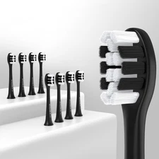 HYCHIKA Electric Toothbrush Replacement Heads, Medium-Soft Nylon Bristles,8-Pack