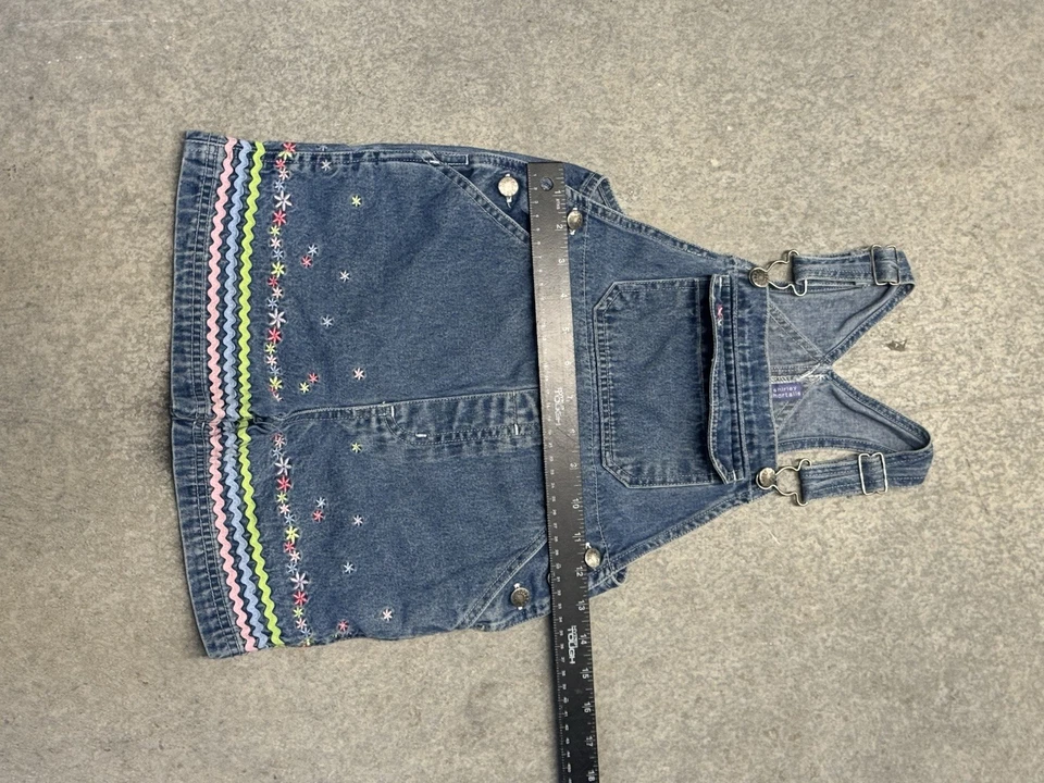 Mono corto vintage descolorido Glory Shirley niñas 4/5 azul denim Foto 4 de 4