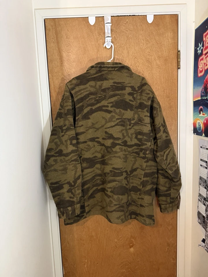 Vintage Columbia Gallatin Range Jacket Mens XL Brown Camouflage Wool Blend 90s - Image 2 of 4