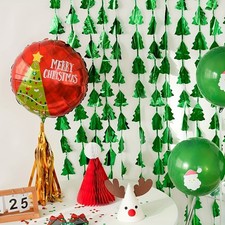 Lot 3/4/6 Rideaux De Pompons En Feuille Pour Noël, 100 x 200 cm