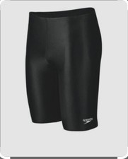 Speedo Men's PowerFLEX Eco Nylon Solid Black Jammer Shorts Mens Size 36 New