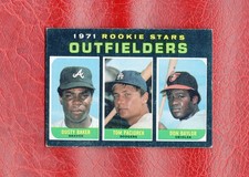 1971 TOPPS #709 DUSTY BAKER BRAVES &amp;DON BAYLOR ORIOLES ROOKIES HIGH # VG-EX+ /EX