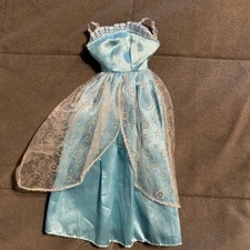 BARBIE DRESS GOWN BLUE LONG DOLL CLOTHES