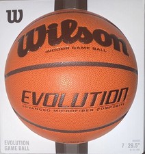 Wilson Evolution Indoor Game Basketball Size 7 29.5" Orange Microfiber Composite