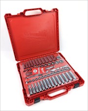 Milwaukee 48-22-9008 56-piece 38 In. Drive Metric Sae Ratchet And Socket Set