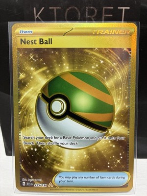 gold nest ball pokemon card Nest Ball 158/149 Secret Rare Sun & Moon Base Set Pokemon Card Near Mi main image 1