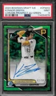 2024 Bowman Draft Sapphire Green Refractor Auto 62/99 Konnor Griffin PSA 9