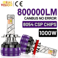 H7 H3 H4 LED Headlight 1000W 800000LM H11 H8 H1 24PCS 8054 CSP HB3 9005 HB4 9006