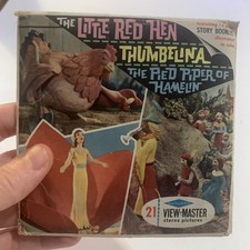 Vintage View Master Little Red Hen Thumbelina Pied Piper Reels-READ
