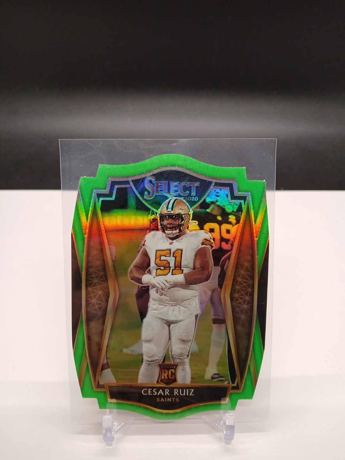 Cesar Ruiz Panini Select #191 Die-Cut Neon Green Prizm