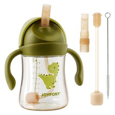 Sippy Cups for Toddlers 1-3, Spill Proof Weighted Straw Cup with Handle for B...