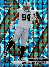 2025 Panini Mosaic #170 Christian Wilkins Mosaic Reactive Blue