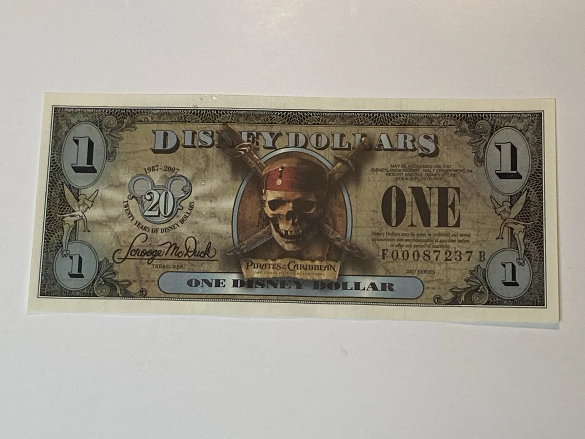 Pirates of the Caribbean Disney Dollars (1968-Now) for sale | eBay