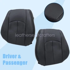 Front Top Perforated Leather Seat Cover Blk For 2003-2009 Mercedes Benz E-Class