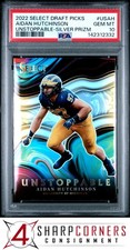 2022 SELECT DRAFT PICKS UNSTOPPABLE SILVER PRIZM AIDAN HUTCHINSON RC PSA 10