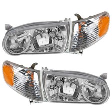 Silscvtt Leftright Headlights For Corolla 2001-2002 Headlamp Wcorner Signal