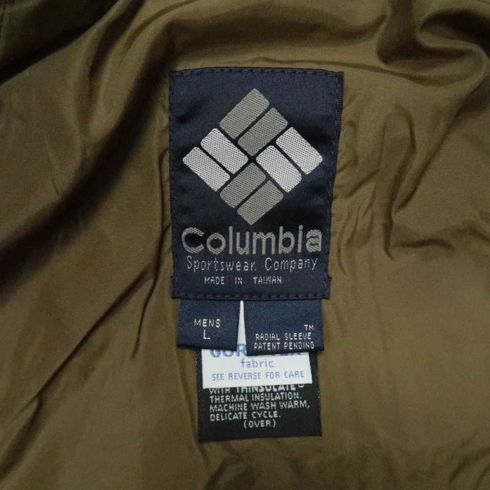 VINTAGE Columbia Jacket Mens Large Brown Green Frog Camo Hunting Gore GTX - Image 3 of 4