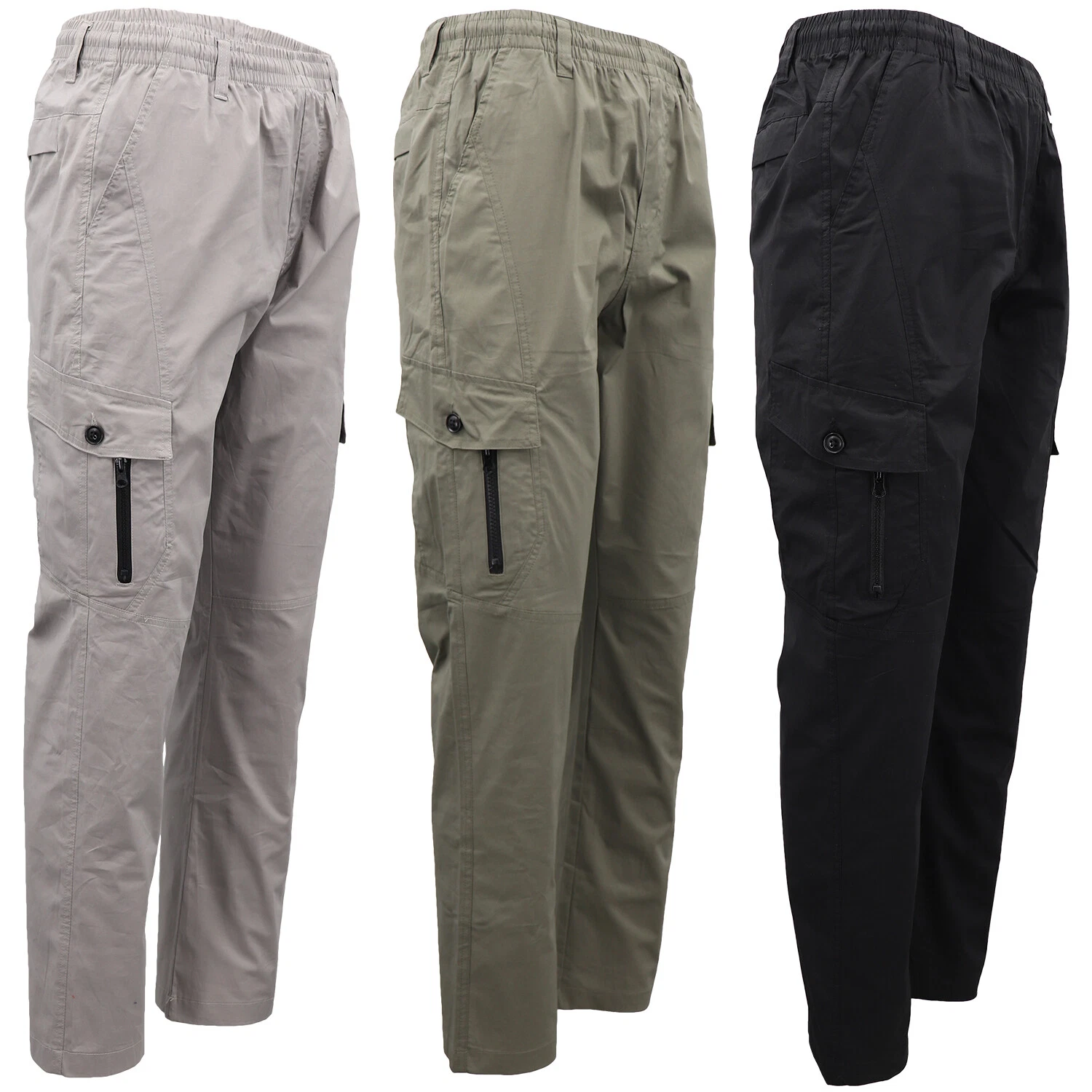 Men's Cotton Drill Cargo Track Pants Straight Leg Jogging Sports Sweat Trouser
Opens in a new window