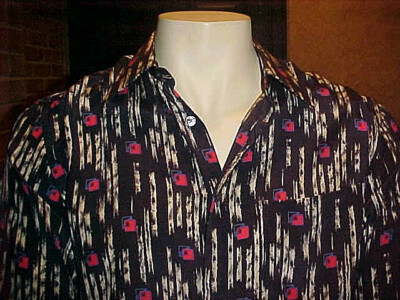 VINTAGE MENS GERLIN 100% SILK SHIRT MADE IN ITALY MULTI-COLOR SIZE MEDIUM GREAT