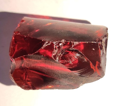 380.95 Ct Natural Red Zircon Rough Glossy Mineral EGL Certified Loose Gemstone - Picture 3 of 10