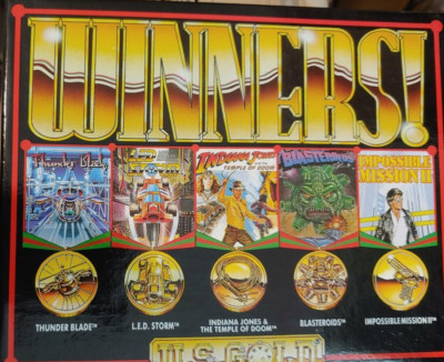 Winners! (US Gold 1990) Commodore 64 (2 Tapes, Box) 8-bit classic 5 games