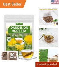 Dandelion Root Tea - 50 Bags, Natural Detox for Liver  Kidney Health