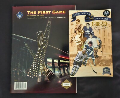 Maple Leafs 1998 99 First Game Program + NHL Official Guide   Air Canada Centre