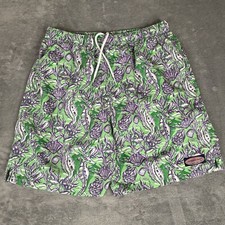 Vineyard Vines Swim Trunks Mens M Seahorse Sea Shell Green Purple 1M0240 Lined