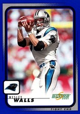 2001 Score Football Card #34 Wesley Walls Panthers TE {Box 21}