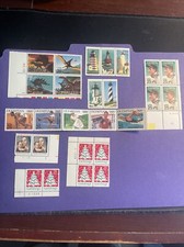 US Plate 8 Blocks Stamps 25c, 1989-1990, MNH, VF/XF