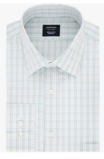 Arrow Mens Regular-Fit Dress Shirt Easy Care Stretch Long Sleeves 18-18.5 36/37