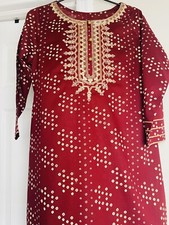 pakistani Salwar kameez Original Cross Stitch Luxury lawn Excellent Condition