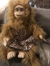 Hosung Plush Monkey Hand Puppet With Outfit 13”