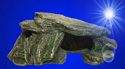 EUROPET Aquarium Deko kleine flache ❤️ FELSEN HÖHLE "S" ❤️ Terrarium Dekoration Zubehör