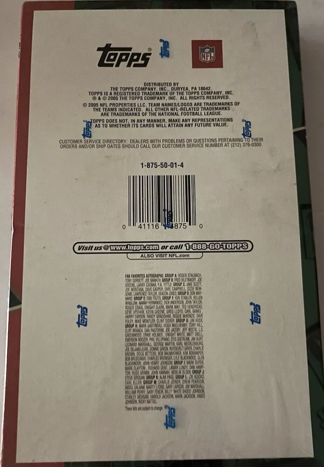 2004 Topps All-Time Fan Favorites Football Hobby Box - Image 2 of 2