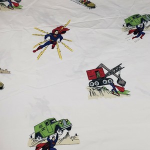 Pottery Barn Kids Superman Dc Comics Twin Flat Sheet Superhero 100