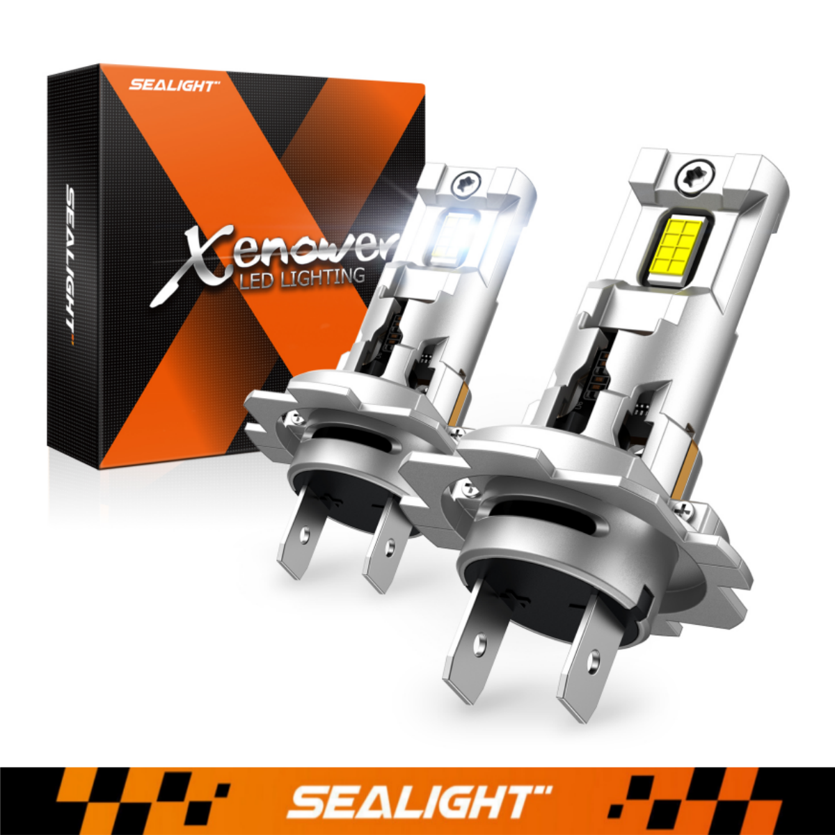 SEALIGHT X5 H7 LED Headlight Bulb Conversion Kit High Beam 6500K White Bright