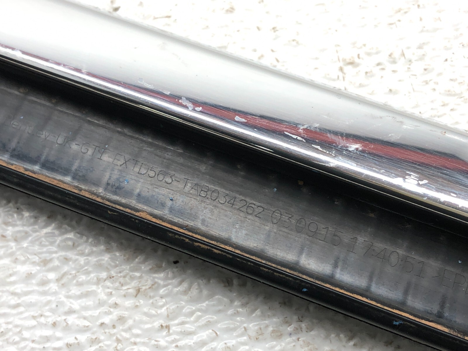 2014-2018 BENTLEY FLYING SPUR LEFT DRIVER REAR DOOR WINDOW BELT MOLDING TRIM OEM