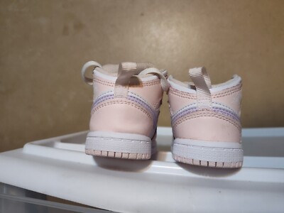 Jordan 1 Mid Unisex Baby Shoes Size 4c Boy Girl Pink Purple