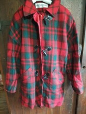 Macintosh Bontage Plaid Toggle Coat Womens 12 Preowned