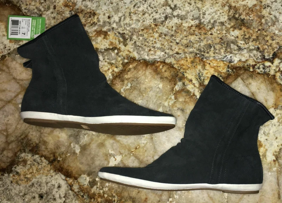 Botas al tobillo SANUK Kat Sphynx Luxe negras gamuza punta holgadas NUEVAS mujeres 6,5 7 Foto 4 de 4