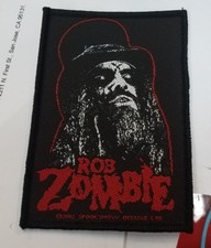 ROB ZOMBIE PATCH NEW  RARE COLLECTABLE WOVEN ENGLISH IMPORT WHITE ZOMBIE
