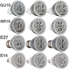 Ultra Bright MR16/GU10/E27/E14 9W 12W 15W Dimmable LED Spotlight Bulbs 110V 220V