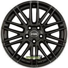 4x Rial Kibo diamant-schwarz hornpoliert 8x18 ET48 - LK5/112 ML70.1 Felge Alu