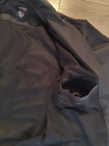 IZOD XFG Windbreaker Jacket Men’s Size Small Black Golf 3/4 Sleeve Full Zip - Picture 8 of 15