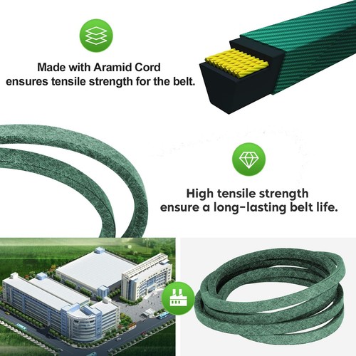 1/2" x 75 1/2" Lawn Mower Drive Belt Fits for Toro Exmark 109-3388 109-8069 1... - Picture 2 of 8