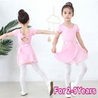 Kid Girls Cotton Ballet Dance Leotard + Chiffon Tutu Skirt Romper Dress 2Pcs Set
