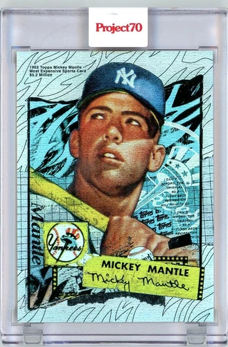 2021 TOPPS PROJECT 70 - MICKEY MANTLE BY TYSON BECK - RAINBOW FOIL 12/70 #121