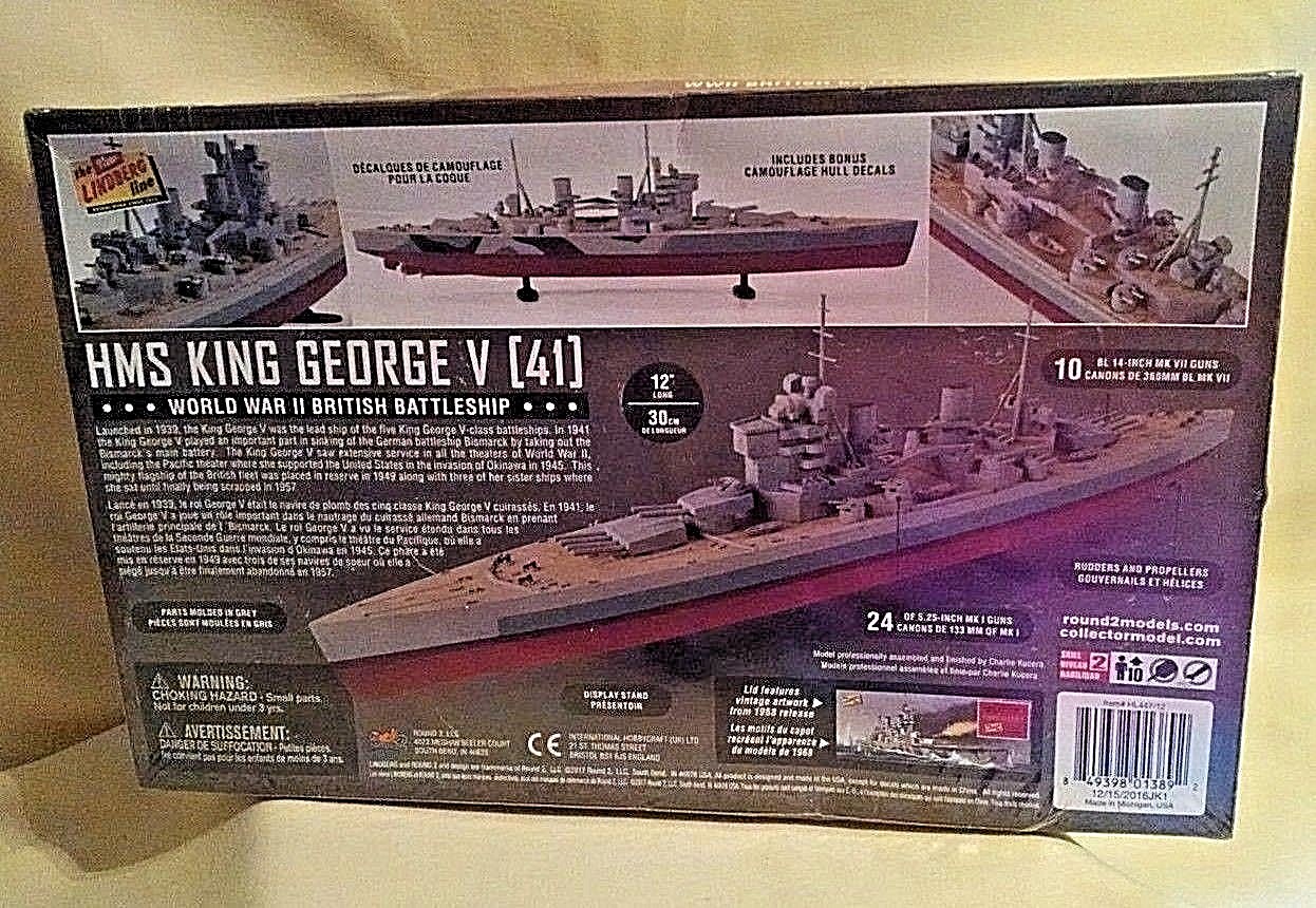 HMS King George V Model WWII British Battleship Lindberg New 2017 1:75 Sealed