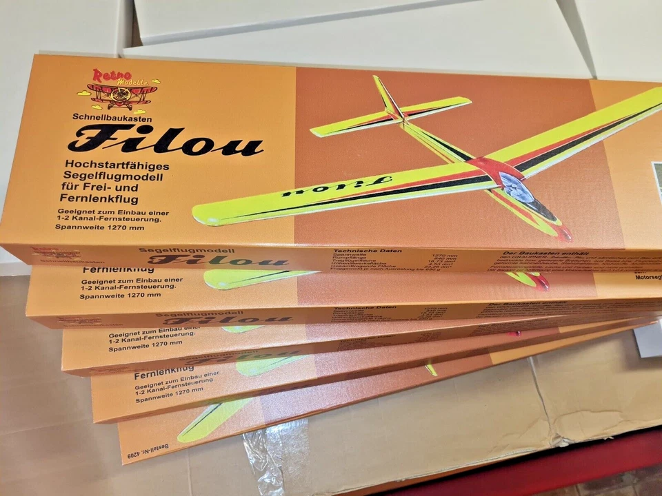 Retromodelle FILOU Segler Schnellbaukasten Spannweite 1270 mm Lasergeschnitten